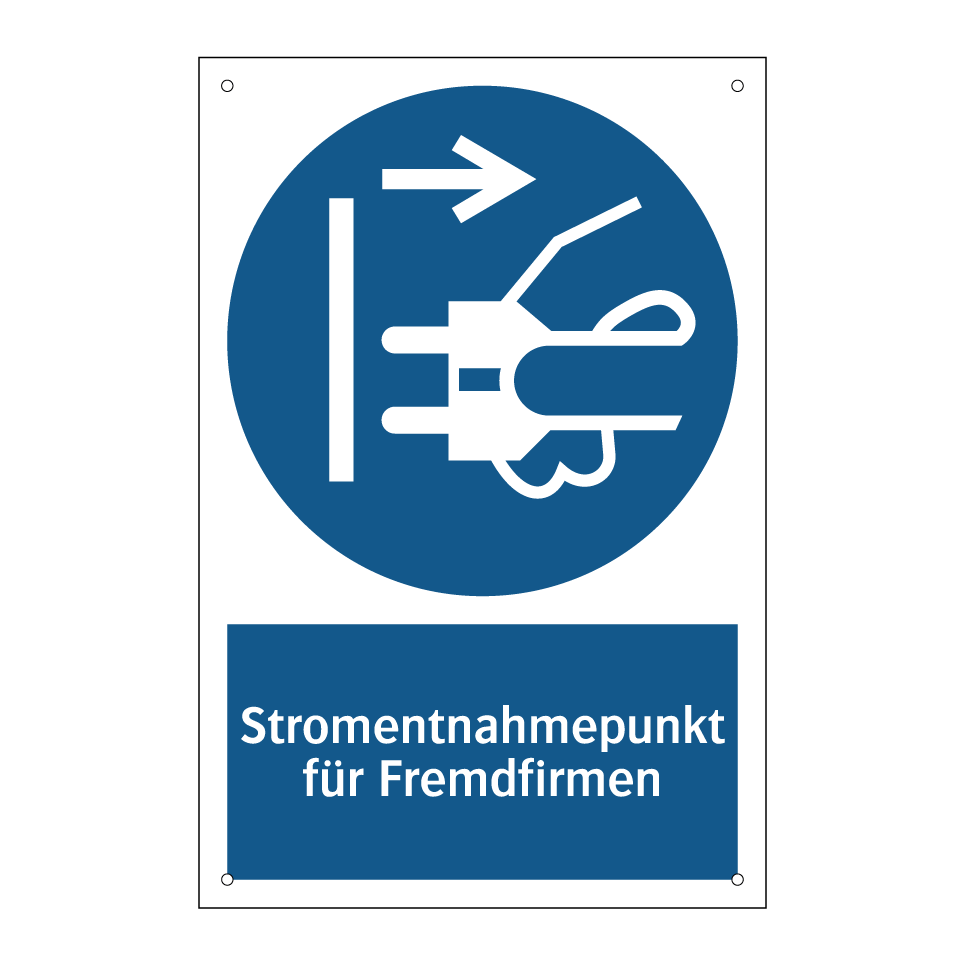 Stromentnahmepunkt für Fremdfirmen