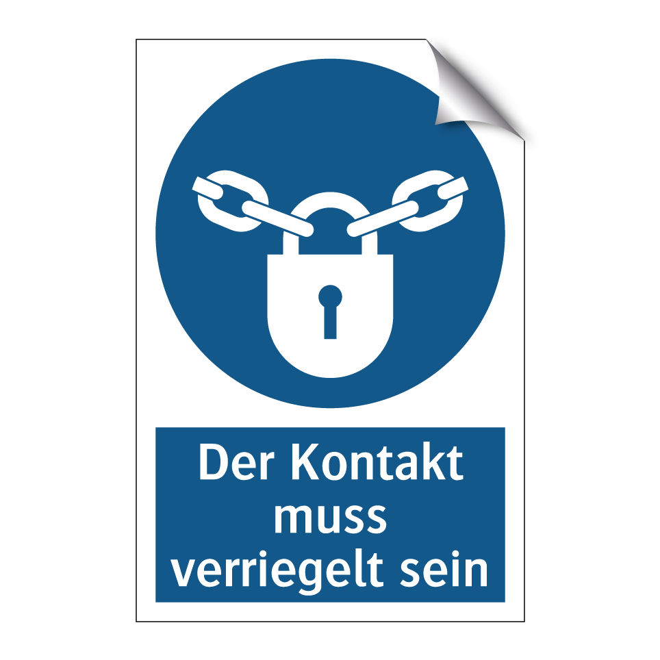 Der Kontakt muss verriegelt sein