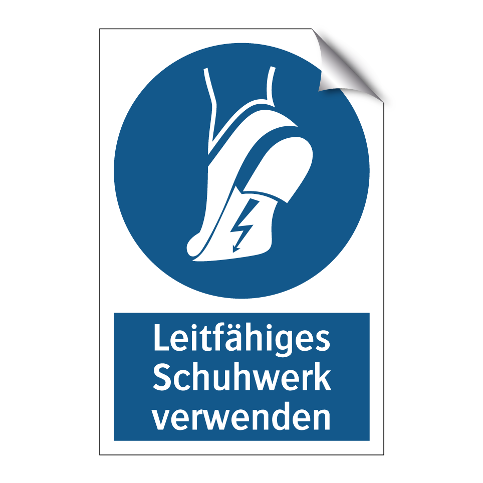 Leitfähiges Schuhwerk verwenden