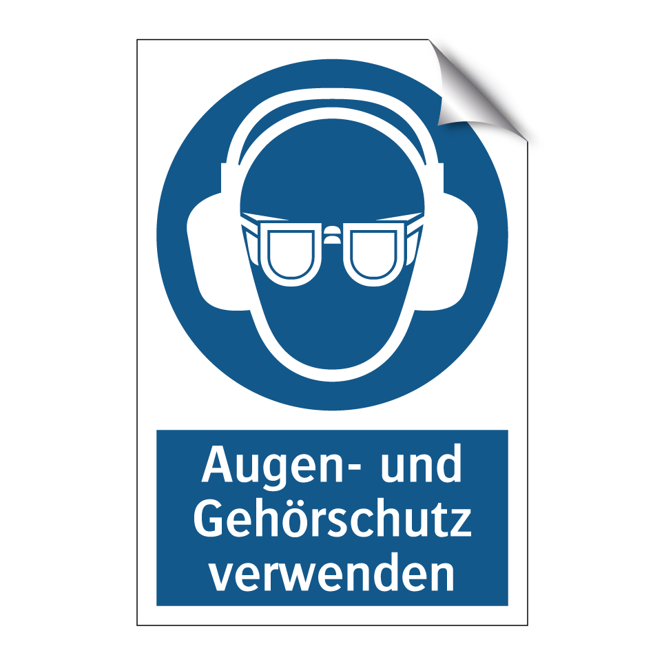 Augen- und Gehörschutz verwenden