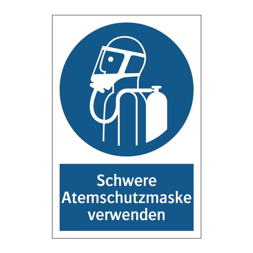 Schwere Atemschutzmaske verwenden