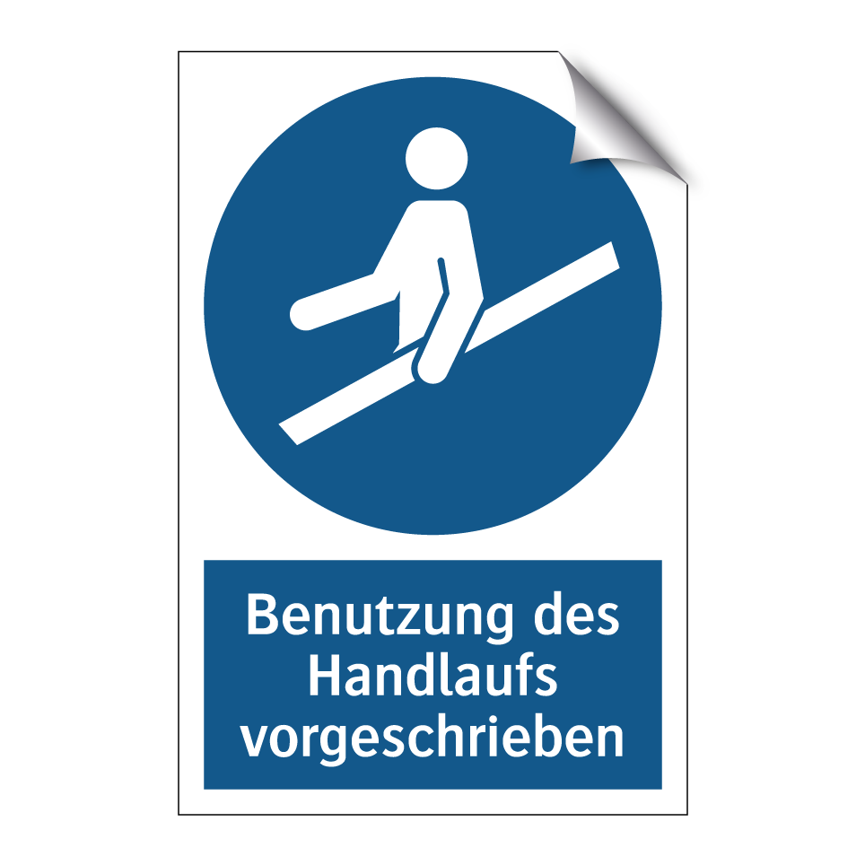 Benutzung des Handlaufs vorgeschrieben