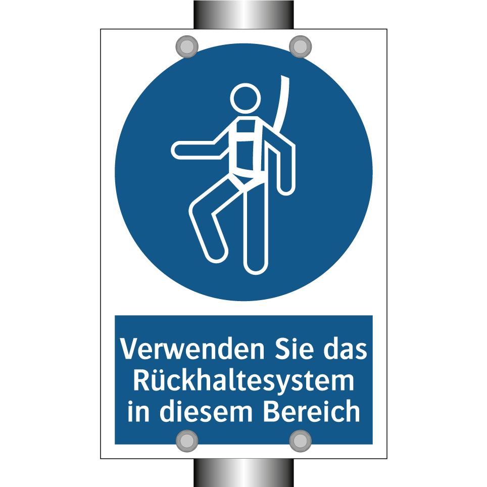 Verwenden Sie das Rückhaltesystem in diesem Bereich
