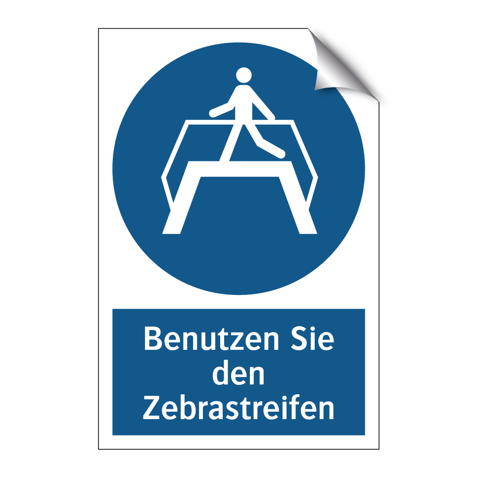 Benutzen Sie den Zebrastreifen