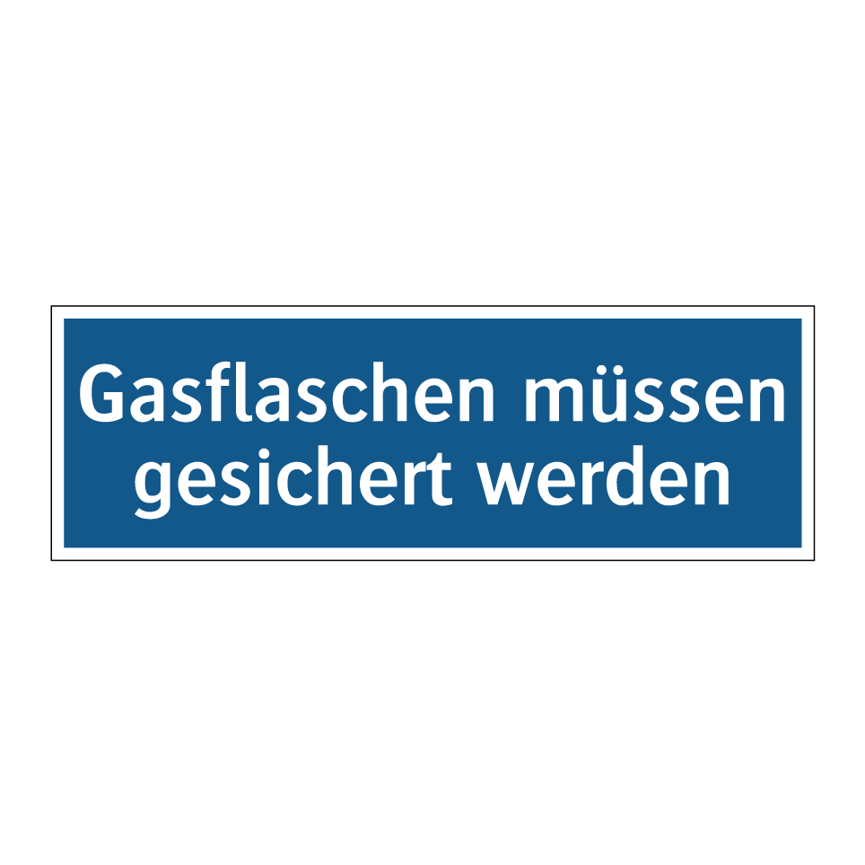 Gasflaschen müssen gesichert werden