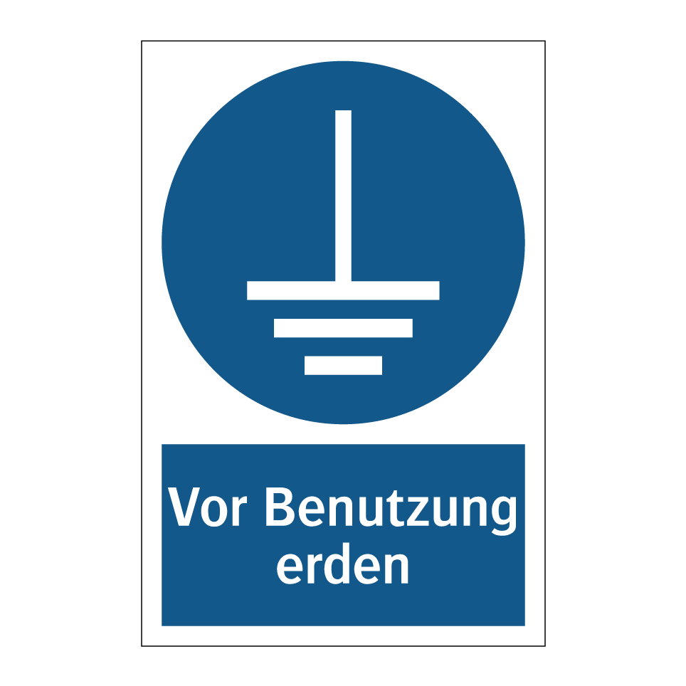 Vor Benutzung erden