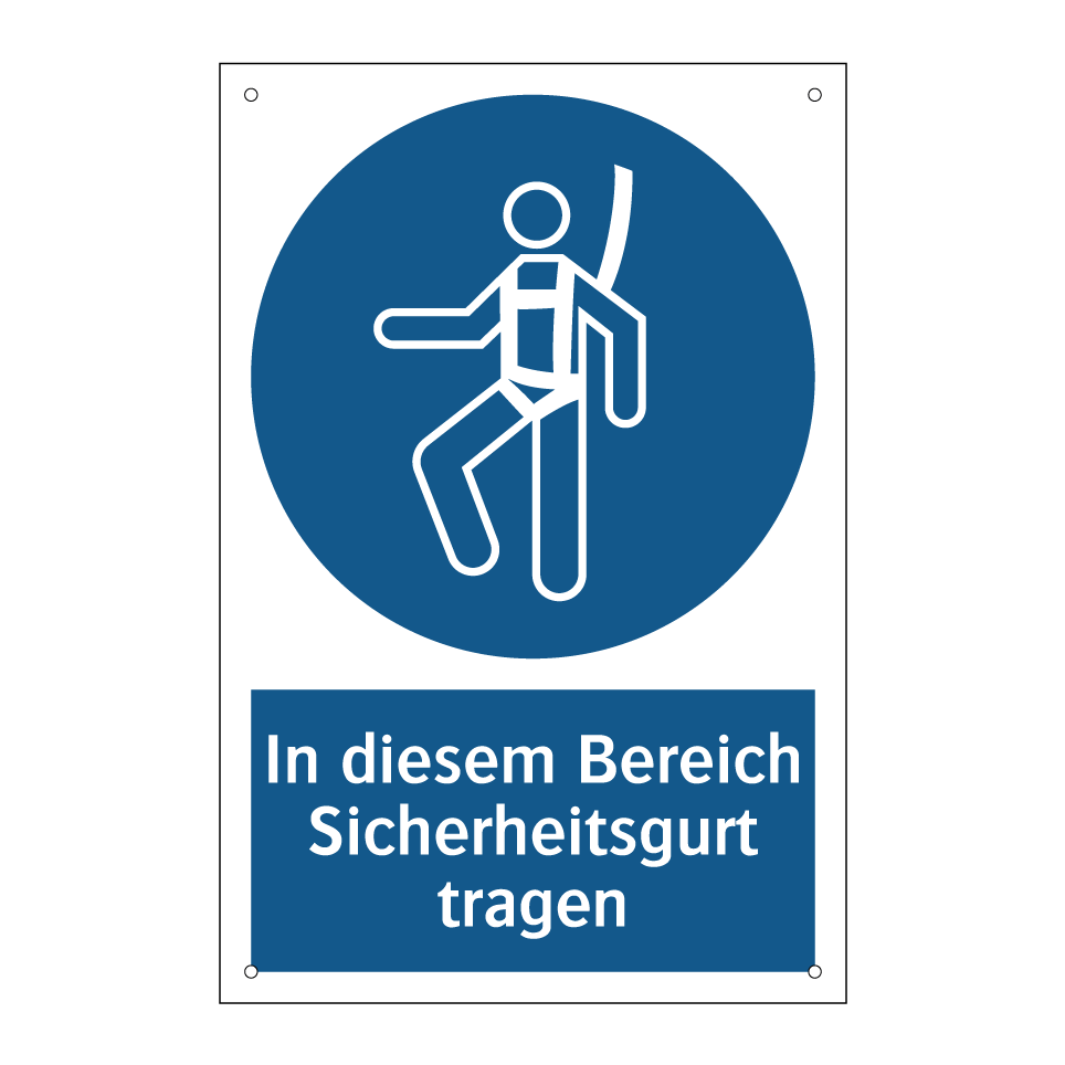 In diesem Bereich Sicherheitsgurt tragen