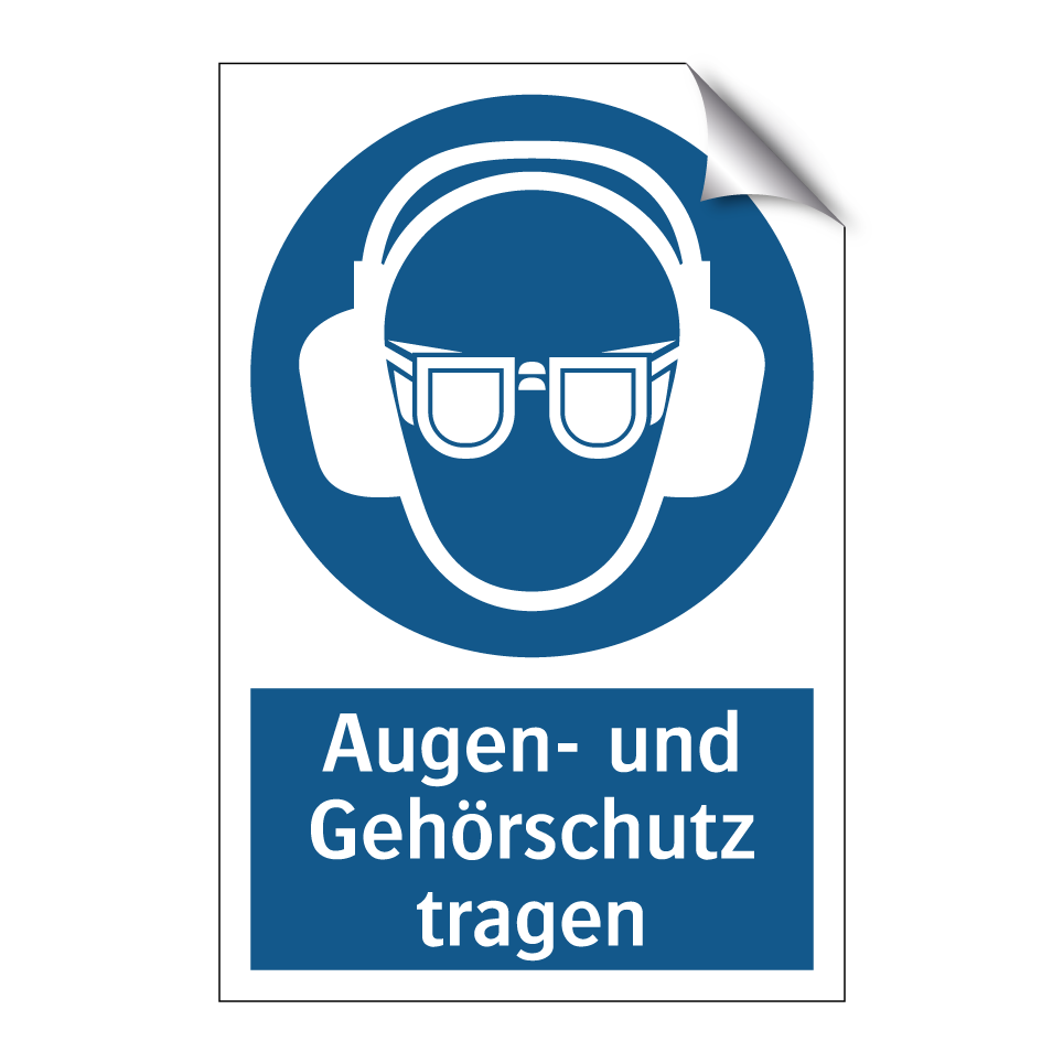 Augen- und Gehörschutz tragen