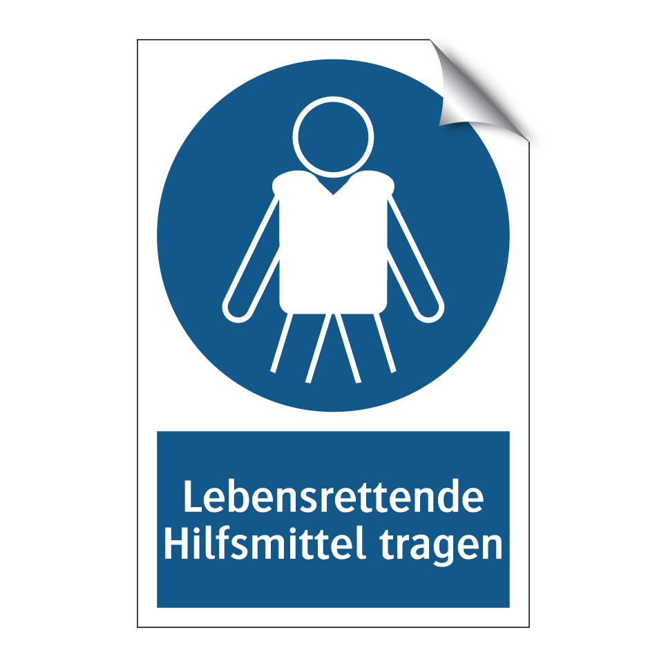 Lebensrettende Hilfsmittel tragen