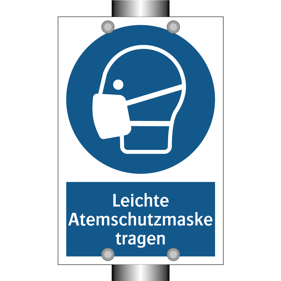 Leichte Atemschutzmaske tragen