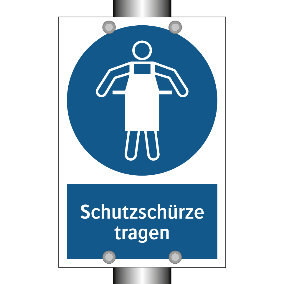 Schutzschürze tragen