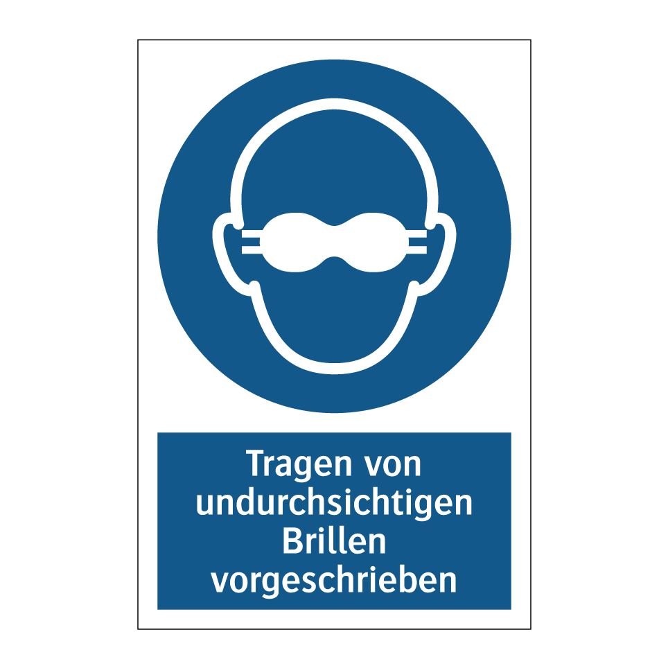 Tragen von undurchsichtigen Brillen vorgeschrieben
