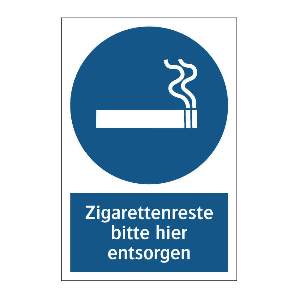 Zigarettenreste bitte hier entsorgen