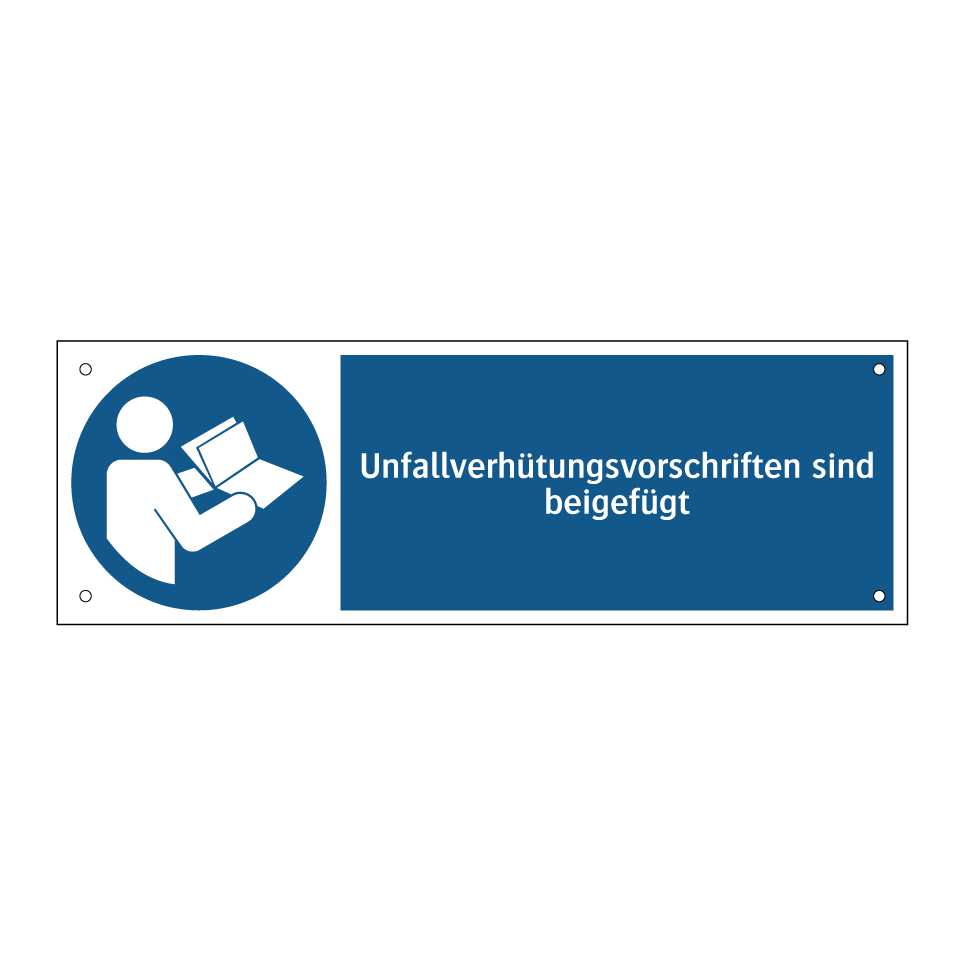 Unfallverhütungsvorschriften sind beigefügt