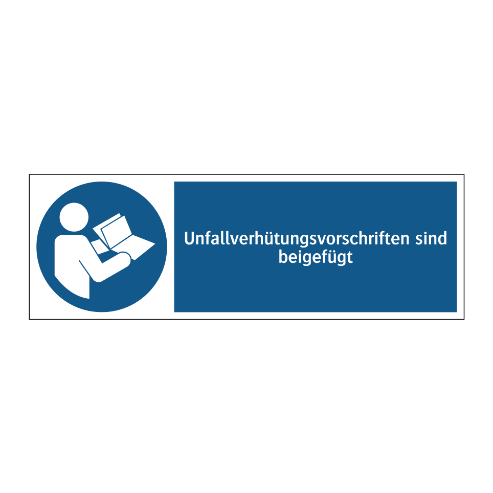 Unfallverhütungsvorschriften sind beigefügt