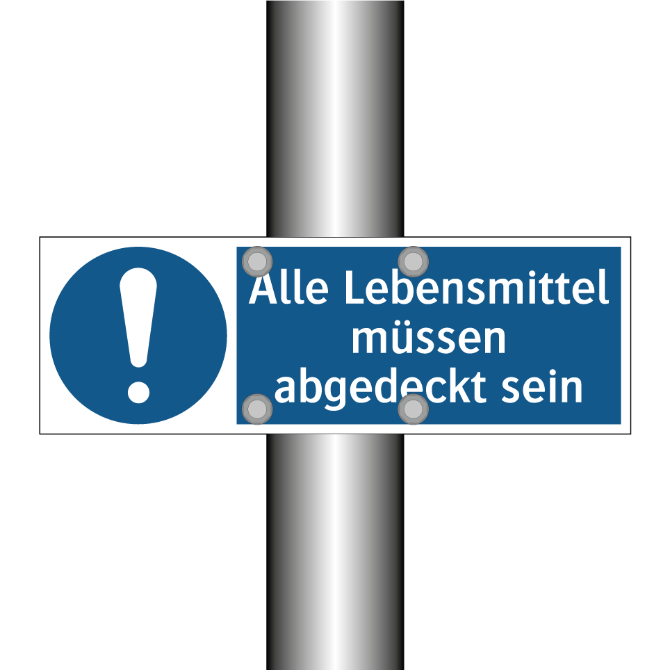 Alle Lebensmittel müssen abgedeckt sein