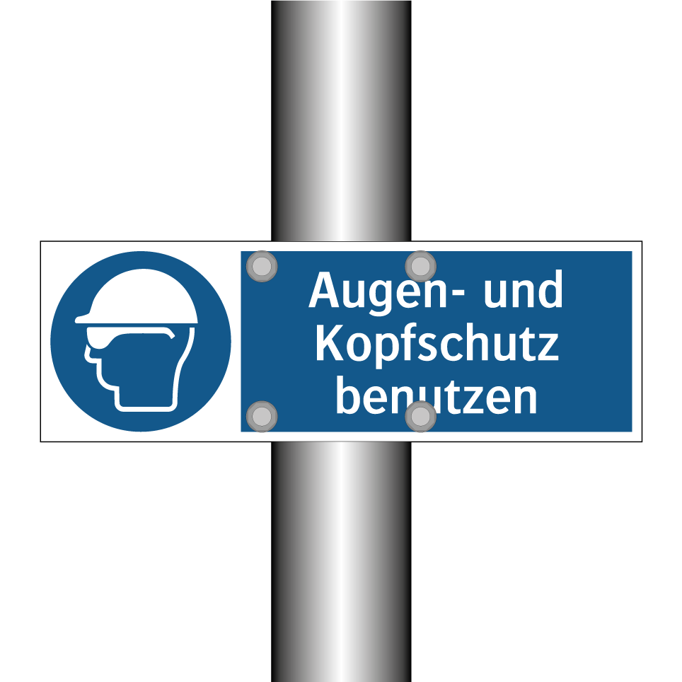 Augen- und Kopfschutz benutzen