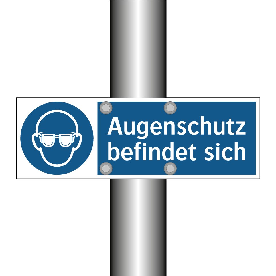 Augenschutz befindet sich