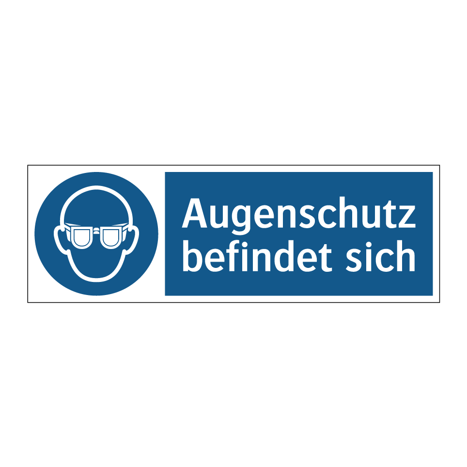 Augenschutz befindet sich