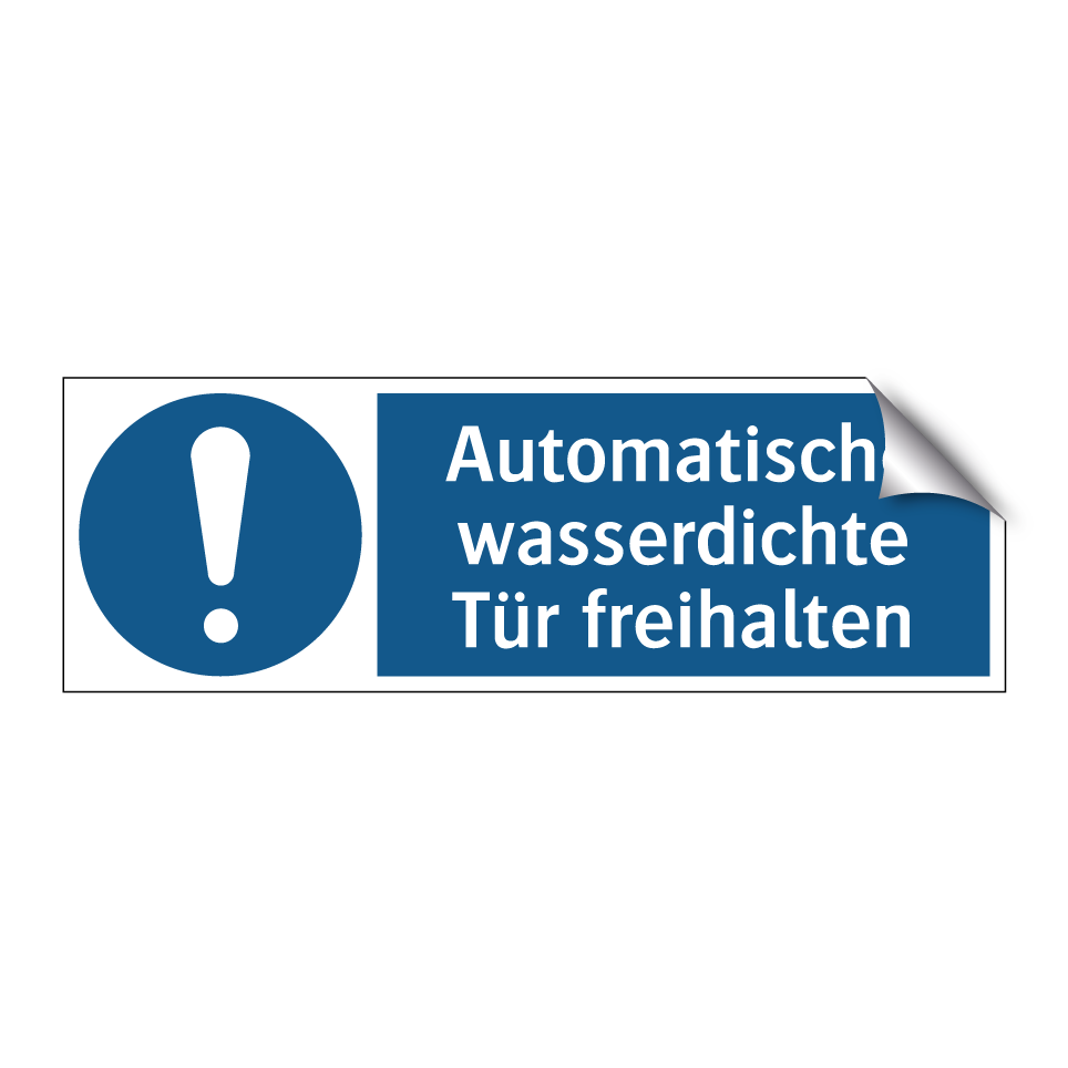 Automatische wasserdichte Tür freihalten