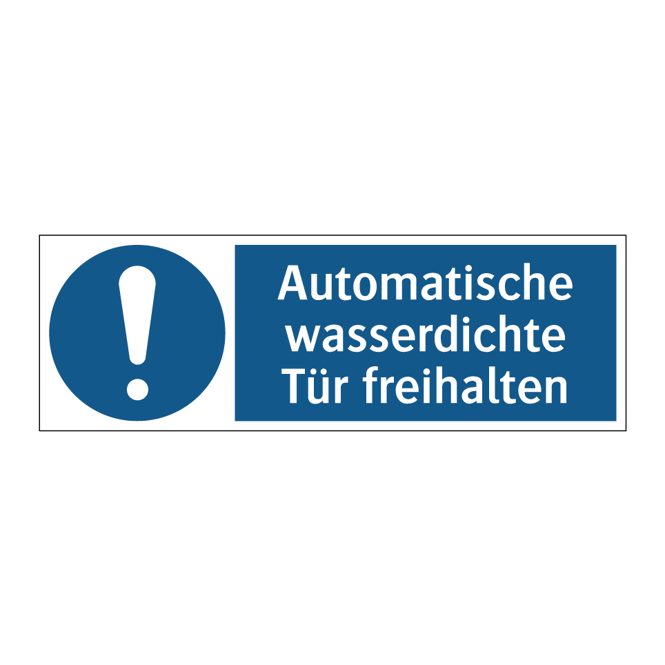 Automatische wasserdichte Tür freihalten