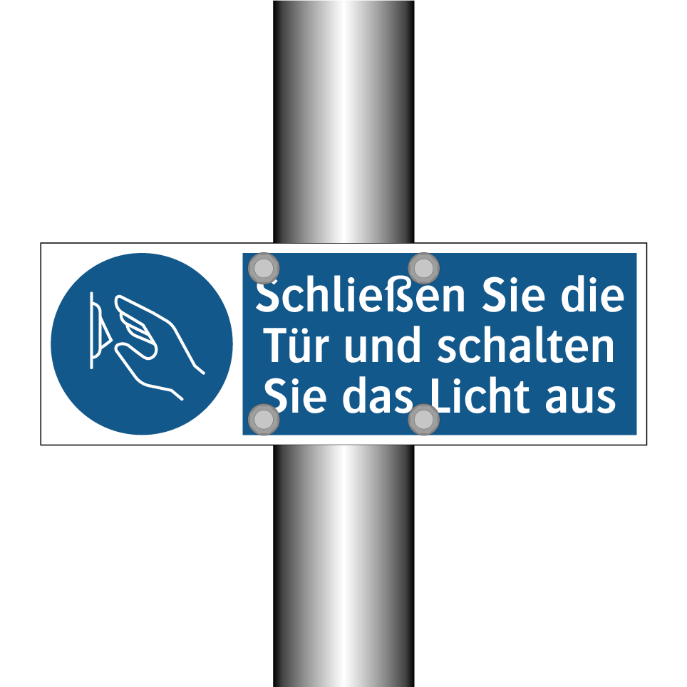 Schließen Sie die Tür und schalten Sie das Licht aus