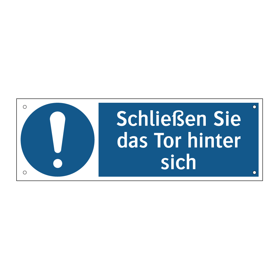 Schließen Sie das Tor hinter sich