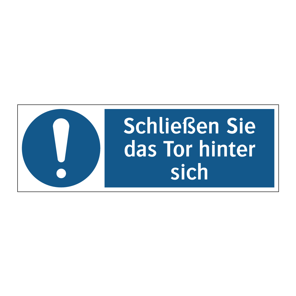 Schließen Sie das Tor hinter sich