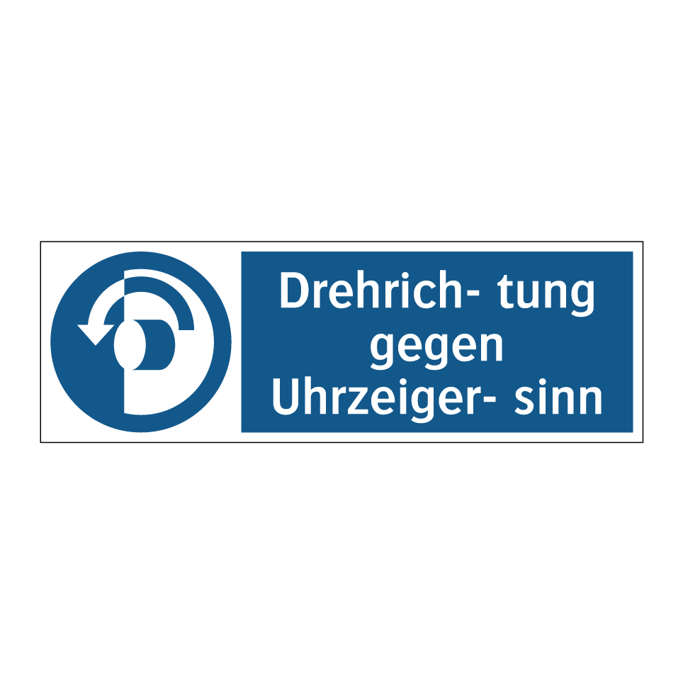 Drehrich- tung gegen Uhrzeiger- sinn
