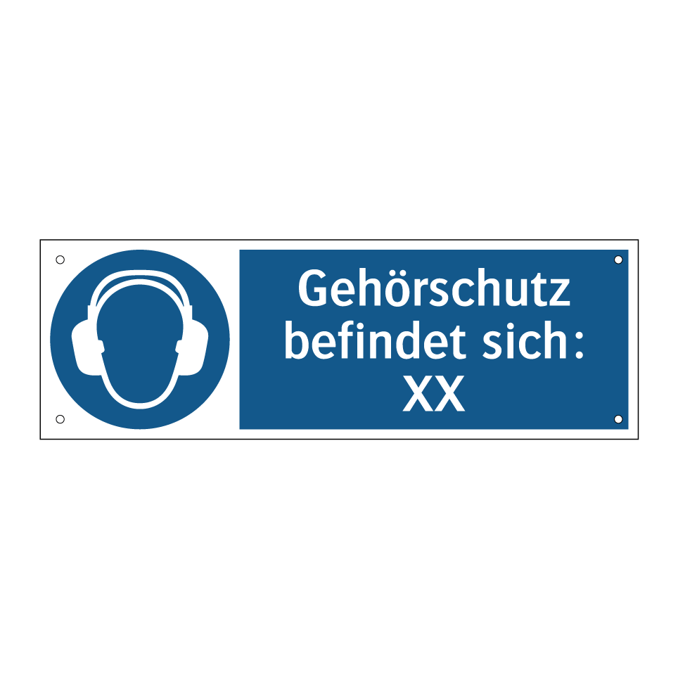 Gehörschutz befindet sich: XX
