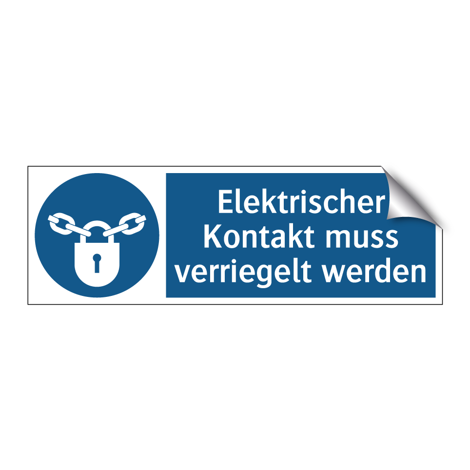 Elektrischer Kontakt muss verriegelt werden