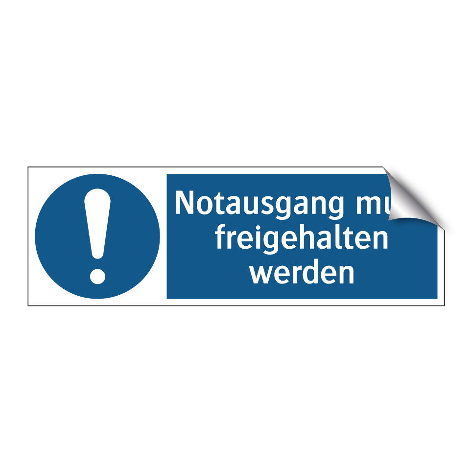 Notausgang muss freigehalten werden