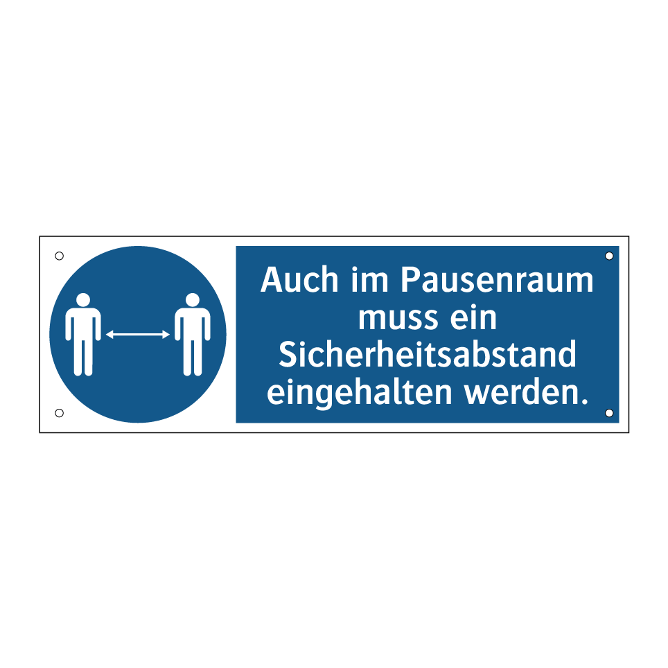 Auch im Pausenraum muss ein Sicherheitsabstand eingehalten werden.