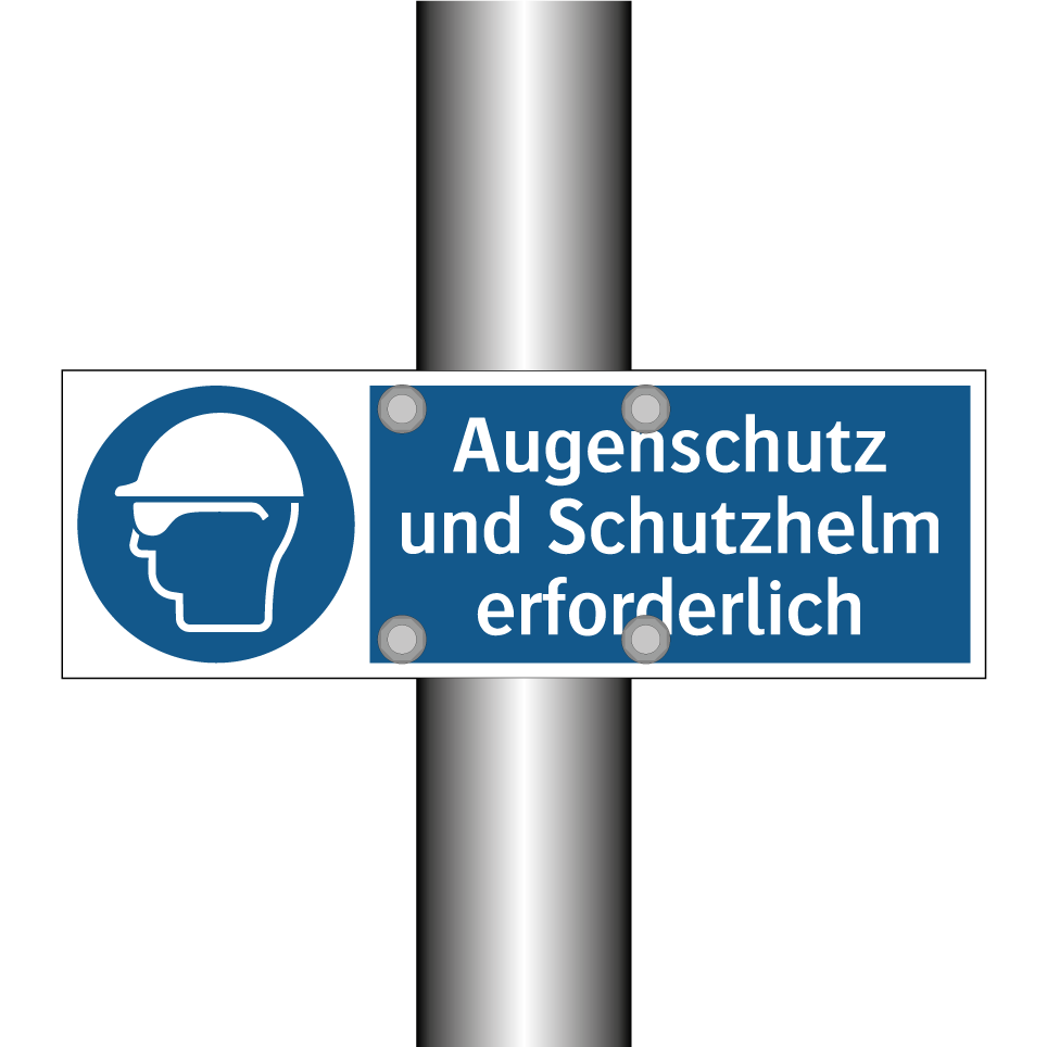 Augenschutz und Schutzhelm erforderlich