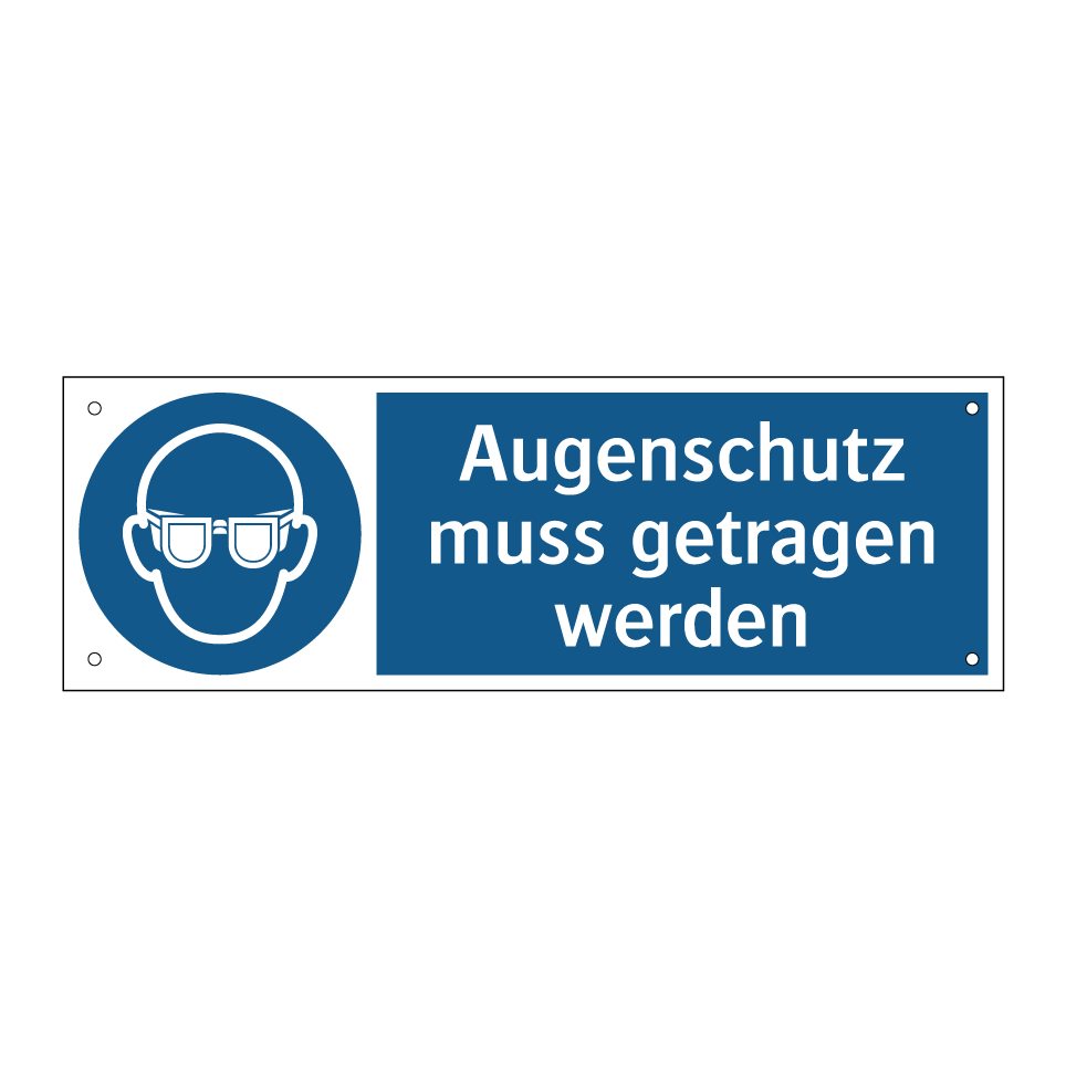 Augenschutz muss getragen werden