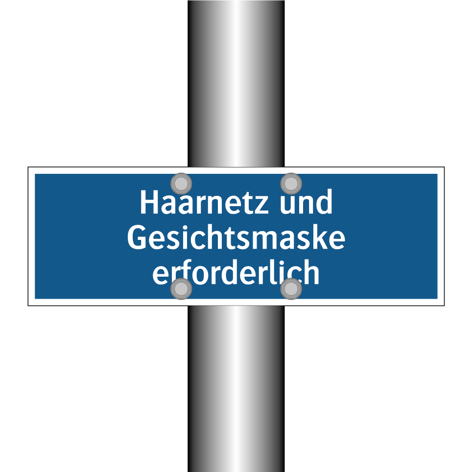 Haarnetz und Gesichtsmaske erforderlich