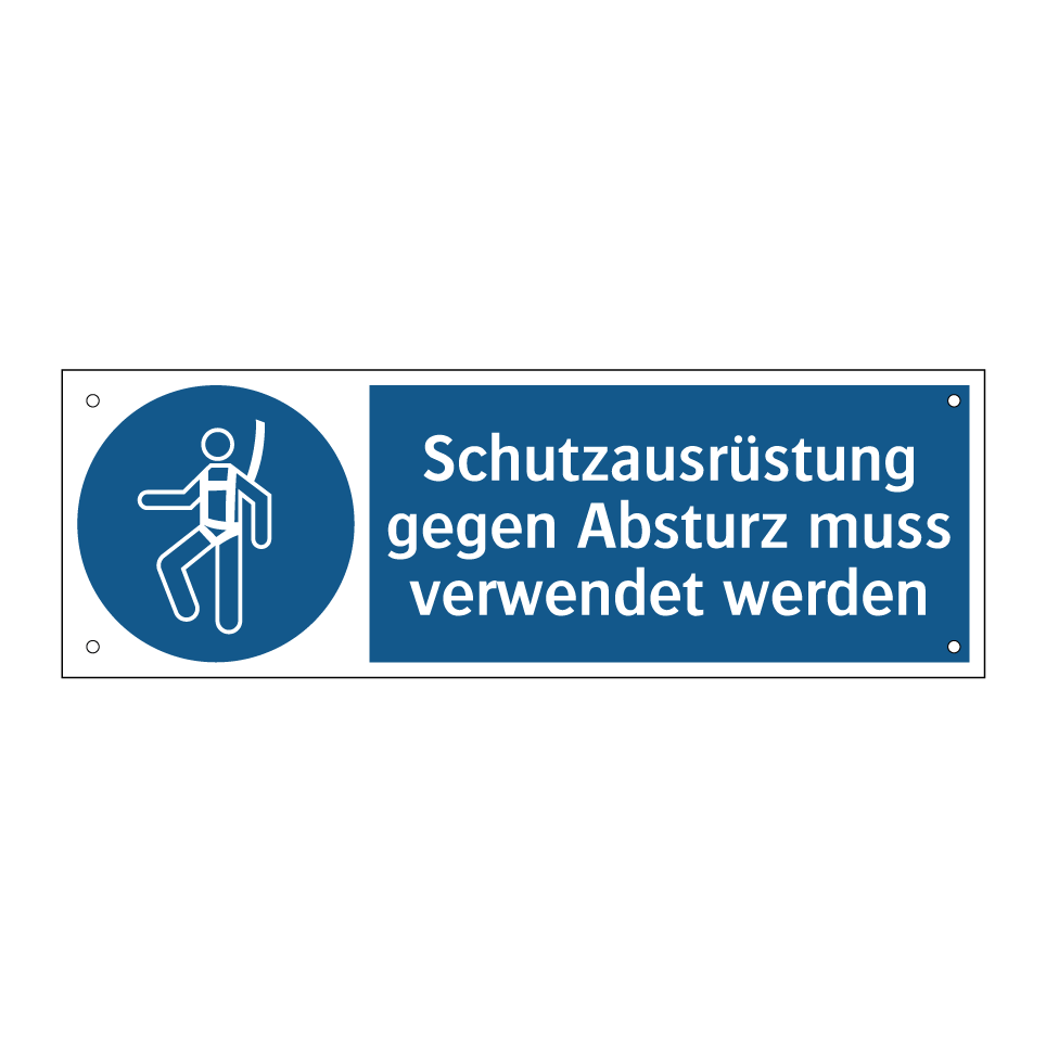Schutzausrüstung gegen Absturz muss verwendet werden