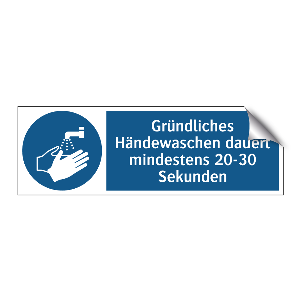 Gründliches Händewaschen dauert mindestens 20-30 Sekunden