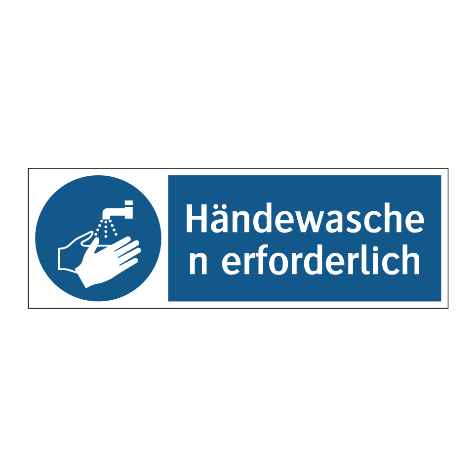 Händewaschen erforderlich