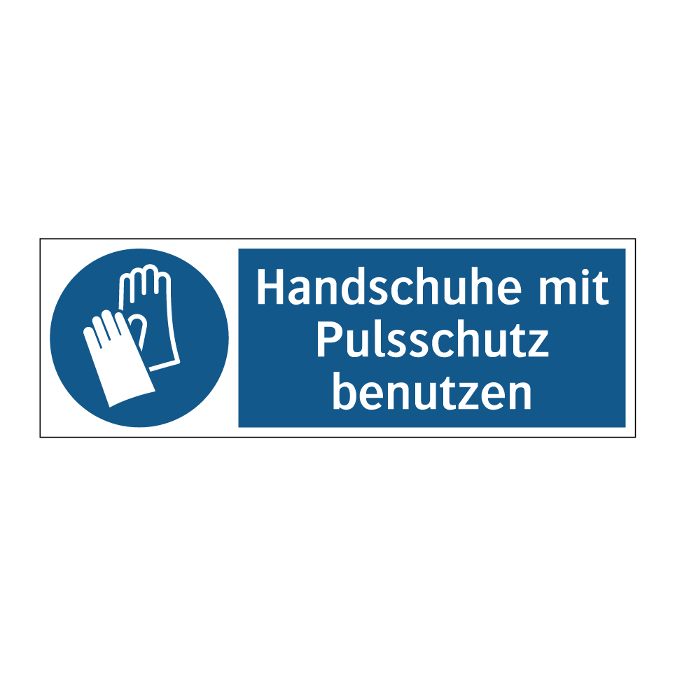 Handschuhe mit Pulsschutz benutzen