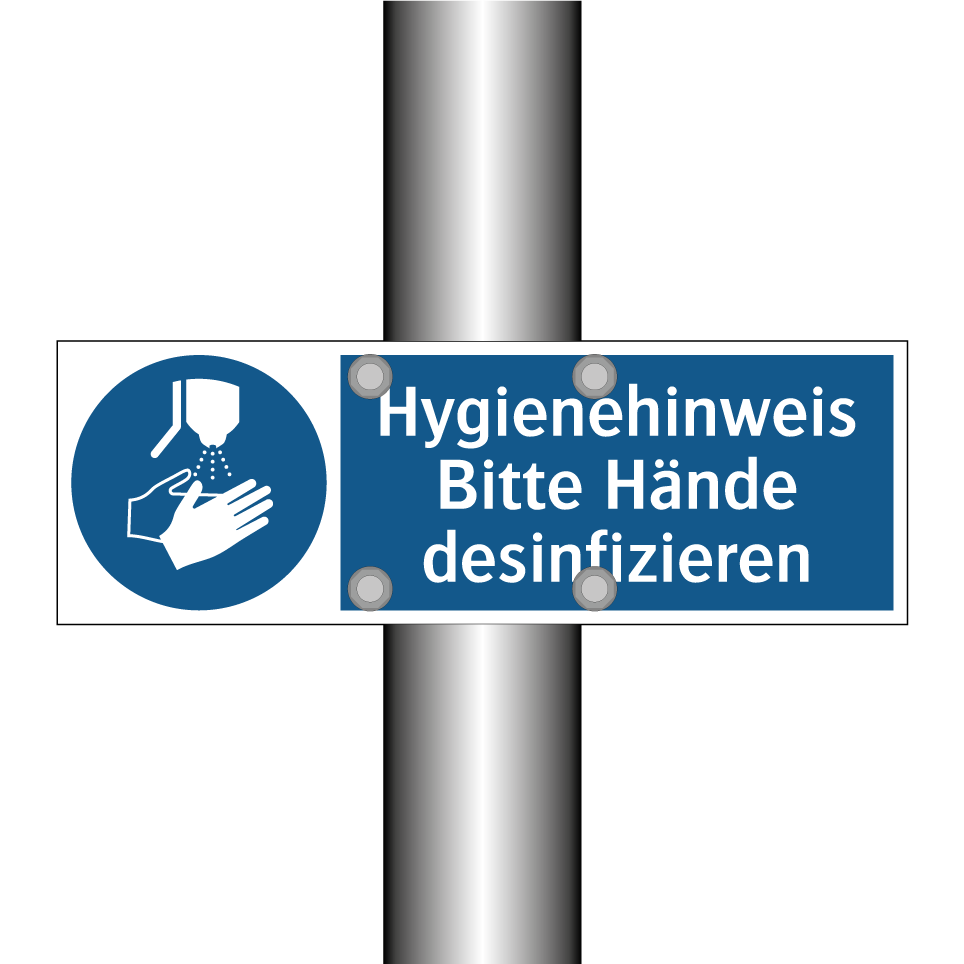 Hygienehinweis Bitte Hände desinfizieren