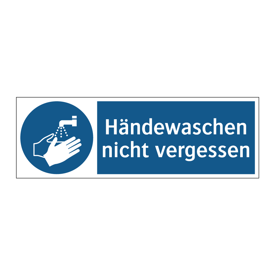 Händewaschen nicht vergessen