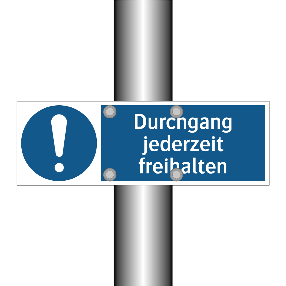 Durchgang jederzeit freihalten