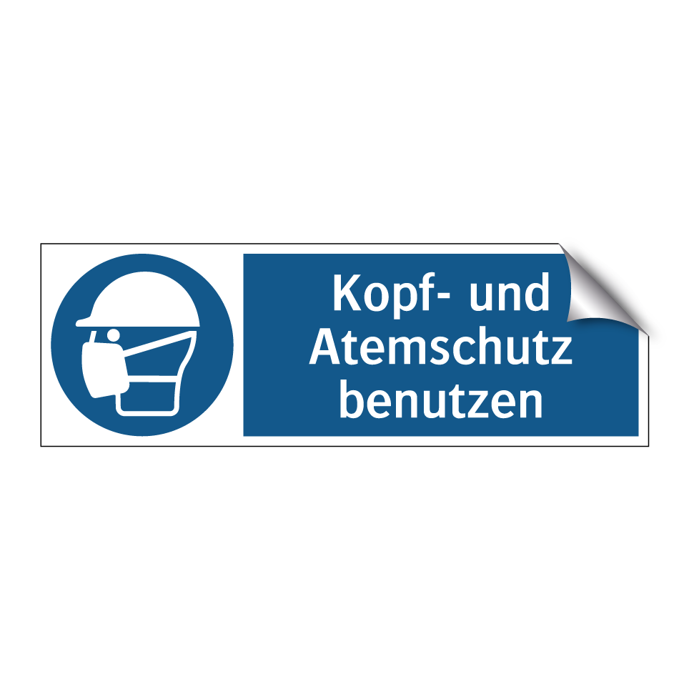Kopf- und Atemschutz benutzen
