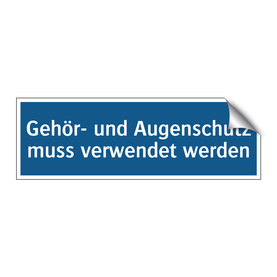 Gehör- und Augenschutz muss verwendet werden