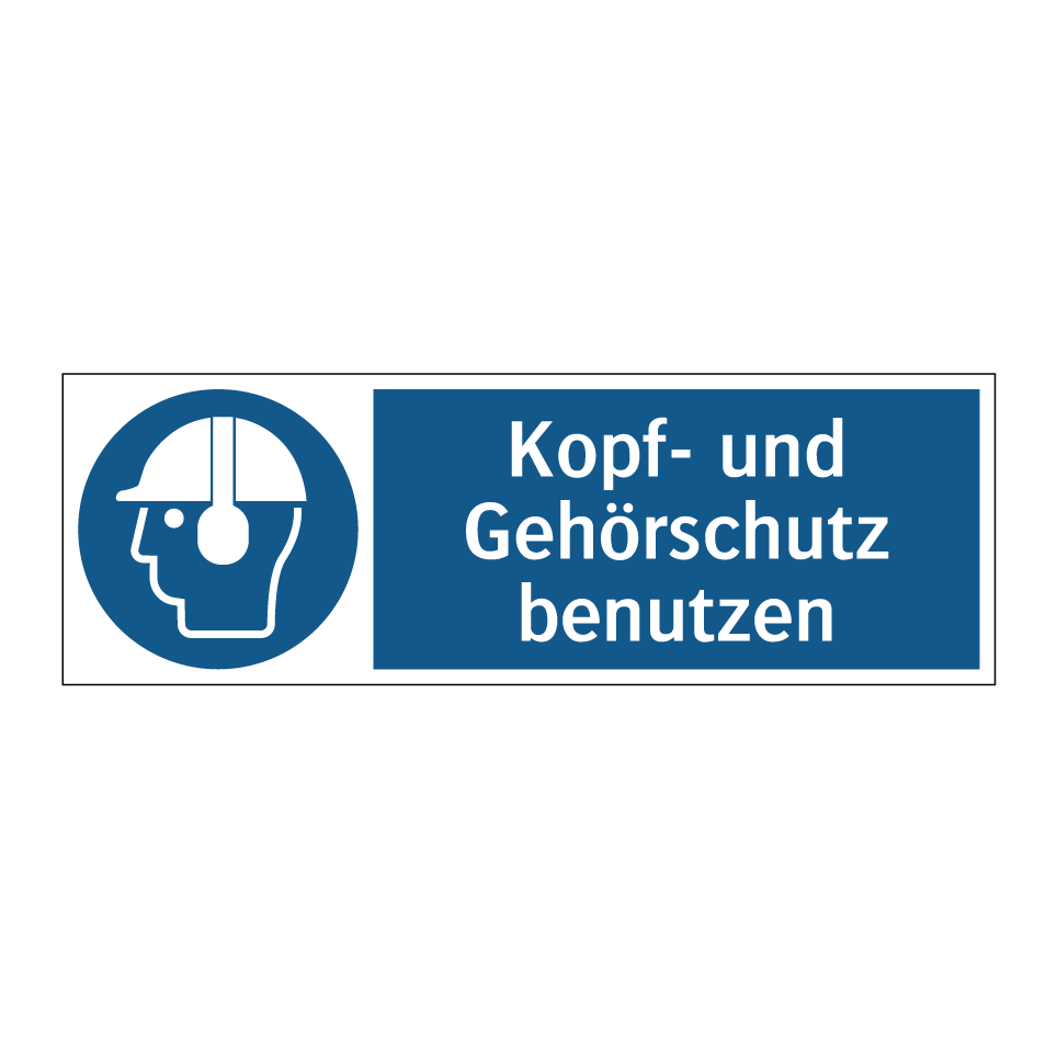 Kopf- und Gehörschutz benutzen