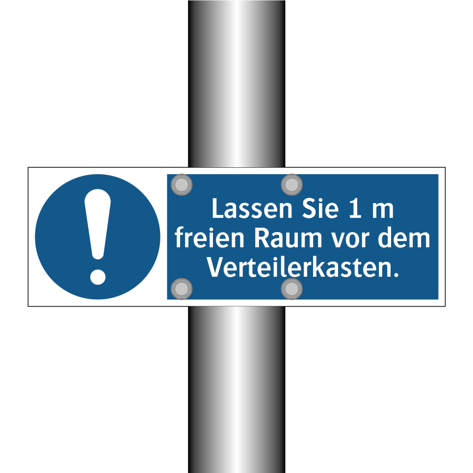 Lassen Sie 1 m freien Raum vor dem Verteilerkasten.