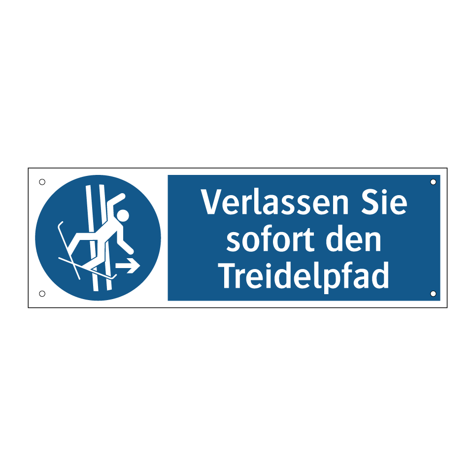 Verlassen Sie sofort den Treidelpfad