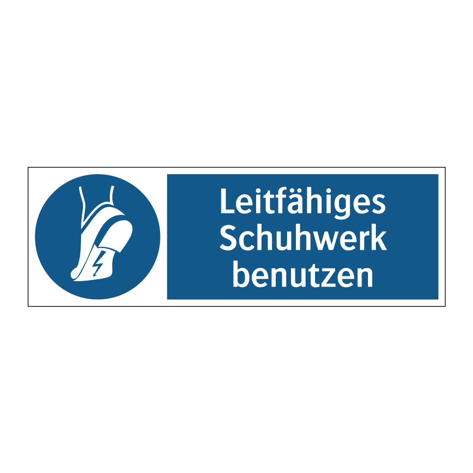 Leitfähiges Schuhwerk benutzen