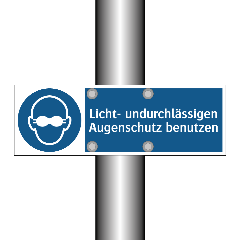 Licht- undurchlässigen Augenschutz benutzen